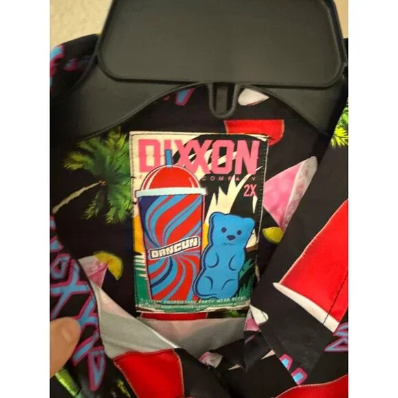 Dixxon Flannel Company Dancun Party Shirt Size Womens 2X Red Cup Palm Trees - Picture 3 of 7